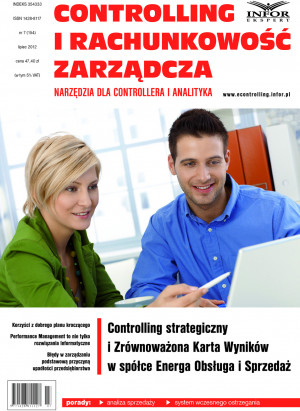 Controlling i Rachunkowość Zarządcza Wydanie 7/2012 - 