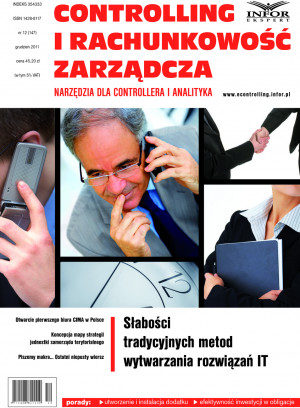 Controlling i Rachunkowość Zarządcza Wydanie 12/2011 - 