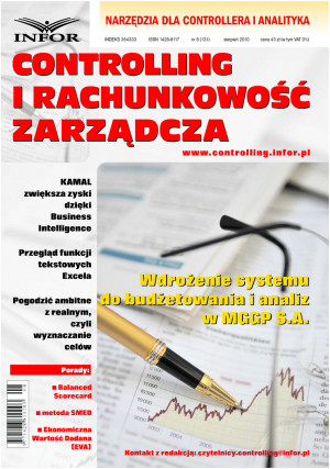 Controlling i Rachunkowość Zarządcza Wydanie 8/2010 - 