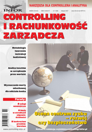 Controlling i Rachunkowość Zarządcza Wydanie 11/2007 - 