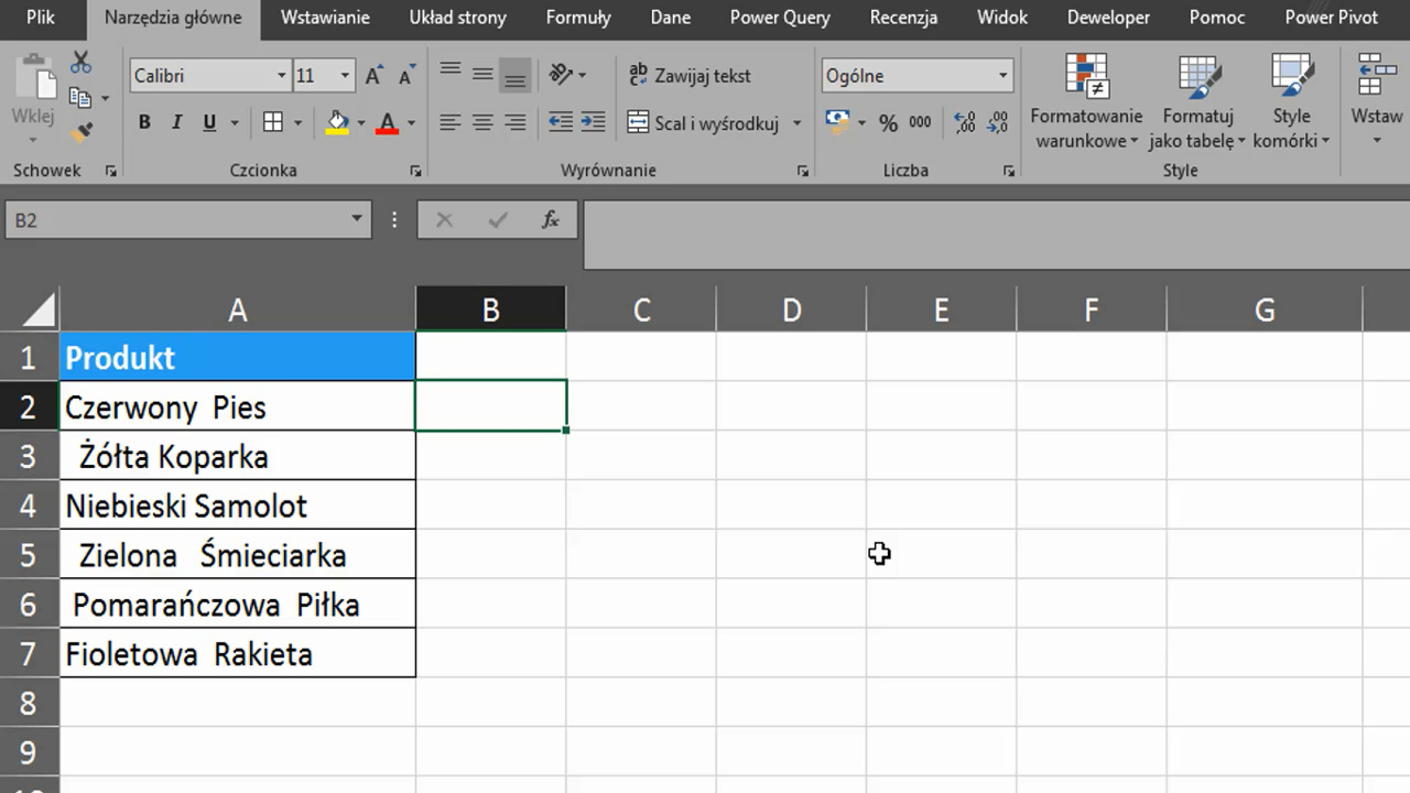Usuń zbędne odstępy