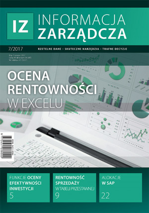 Informacja Zarządcza 7/2017 - Ocena rentowności w Excelu