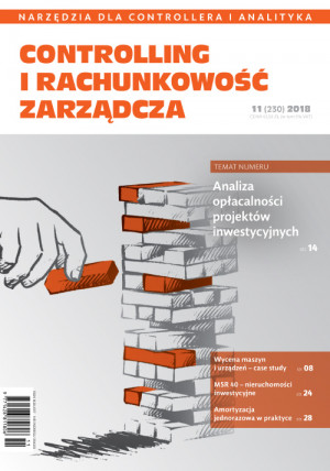 Controlling i Rachunkowość Zarządcza Wydanie 11/2018 - Analiza opłacalności projektów inwestycyjnych Controlling i Rachunkowość Zarządcza Wydanie 11/2018 - Analiza opłacalności projektów inwestycyjnych