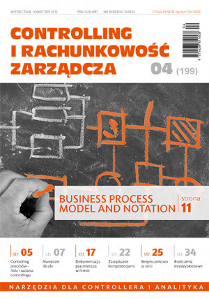 Controlling i Rachunkowość Zarządcza 4/2016 - Business process model and notation