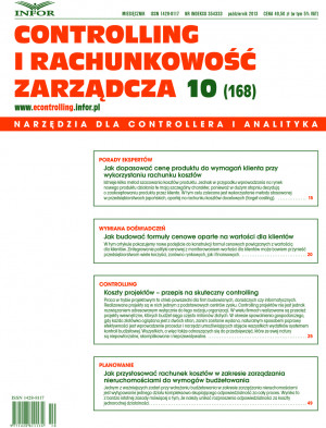 Controlling i Rachunkowość Zarządcza 10/2013 - 