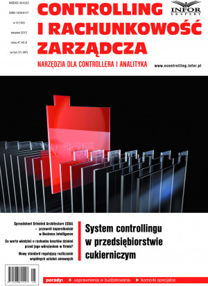 Controlling i Rachunkowość Zarządcza 8/2012 - 