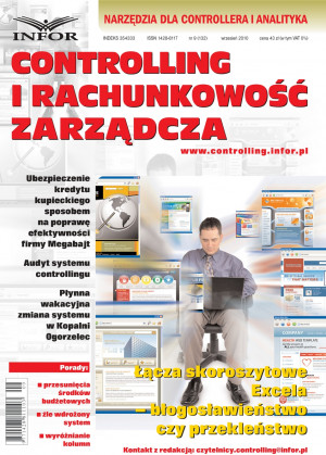 Controlling i Rachunkowość Zarządcza 9/2010 - 