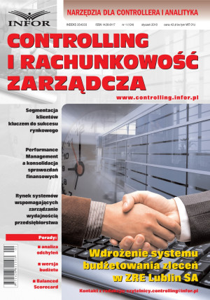 Controlling i Rachunkowość Zarządcza Wydanie 1/2009 - 