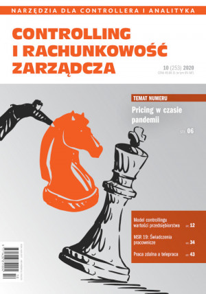 Controlling i Rachunkowość Zarządcza Wydanie 10/2020 - Pricing w czasie pandemii